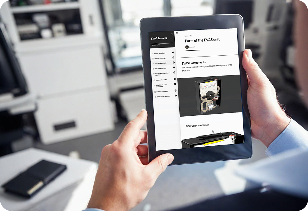 EVAS Training on Tablet